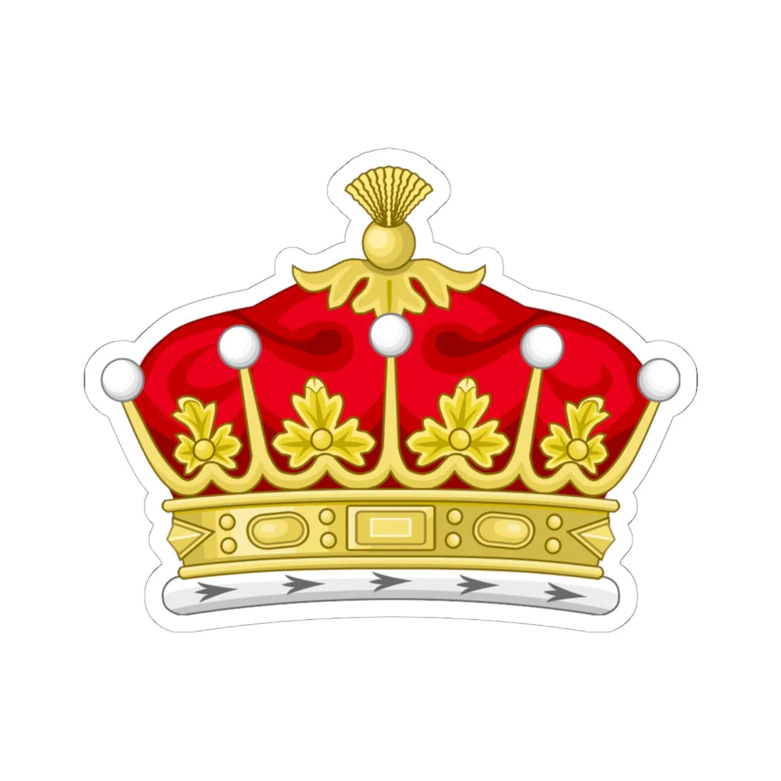 Coronet of a British Earl (United Kingdom) (Coat of Arms) STICKER Vinyl Kiss-Cut Decal - The Sticker Space