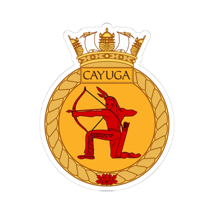 Corps Crest of RCSCC CAYUGA (Canada) (Coat of Arms) STICKER Vinyl Kiss-Cut Decal 4 Inch White - The Sticker Space