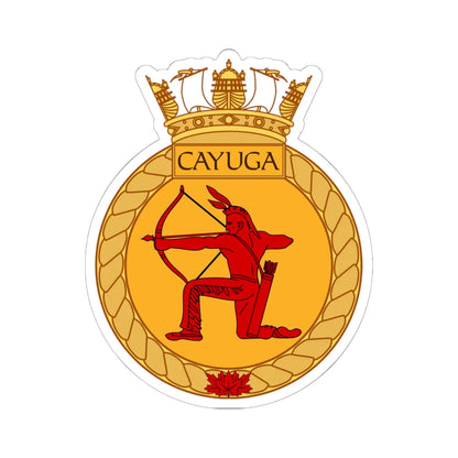 Corps Crest of RCSCC CAYUGA (Canada) (Coat of Arms) STICKER Vinyl Kiss-Cut Decal 6 Inch White - The Sticker Space
