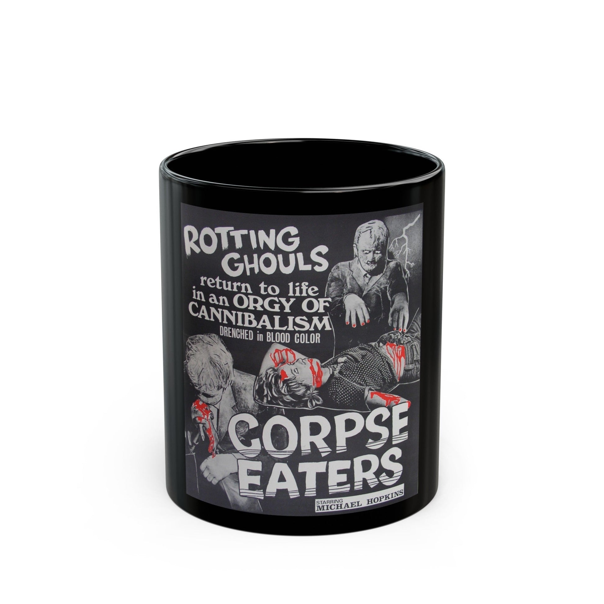 CORPSE EATERS 1974 Movie Poster - Black Coffee Mug-11oz-The Sticker Space