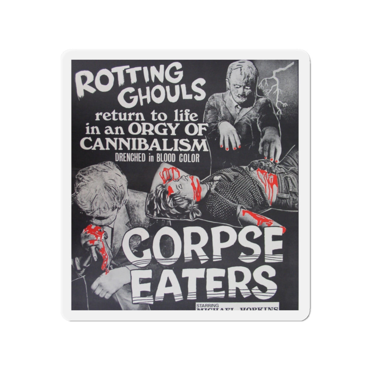 CORPSE EATERS 1974 Movie Poster - Die-Cut Magnet – The Sticker Space