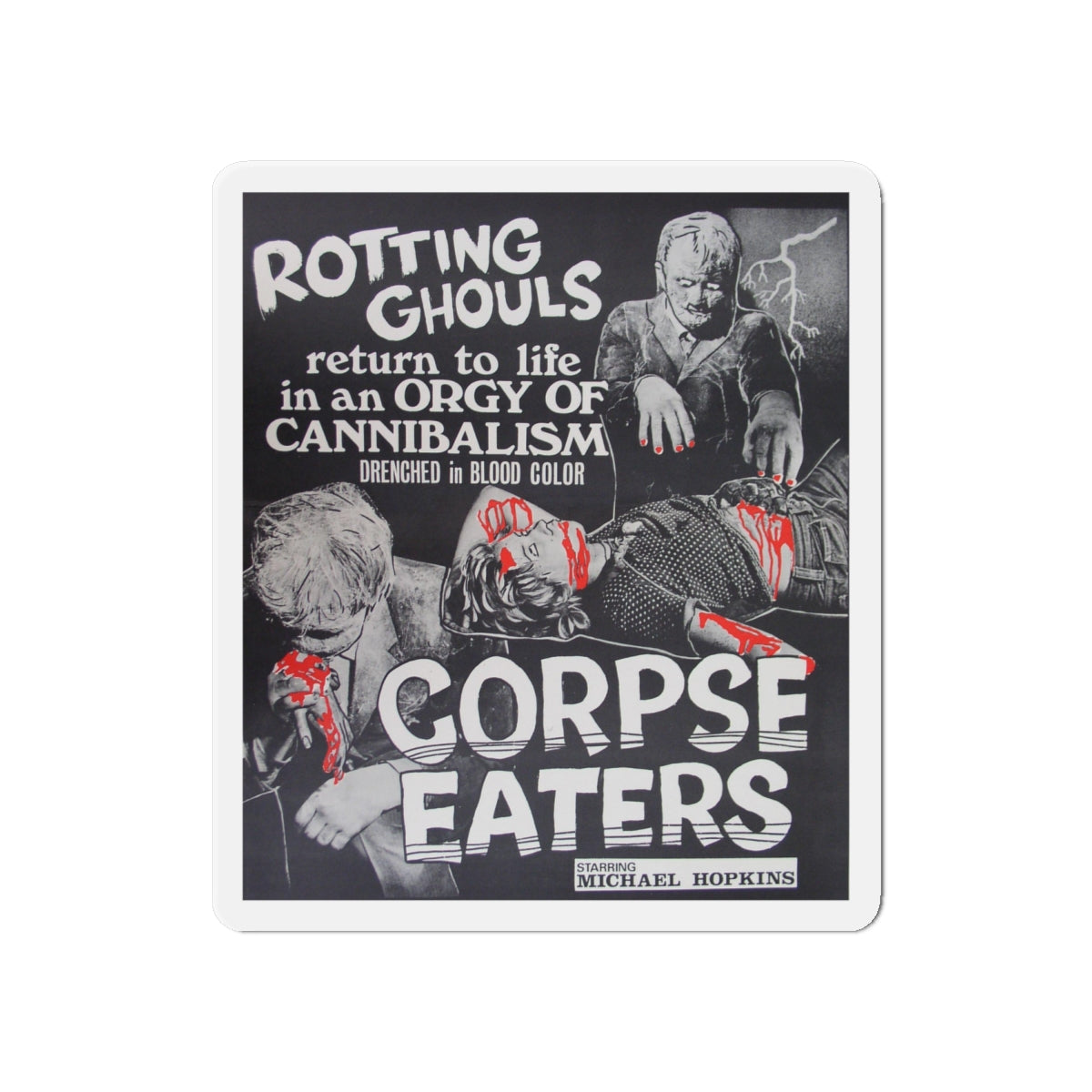 CORPSE EATERS 1974 Movie Poster - Die-Cut Magnet-6 × 6"-The Sticker Space