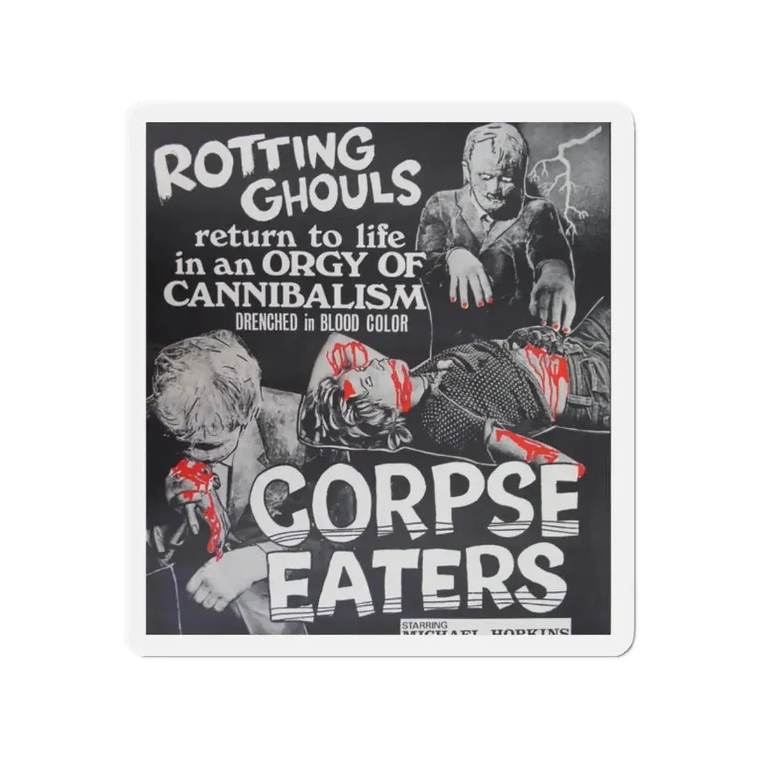 CORPSE EATERS 1974 Movie Poster - Refrigerator Magnet 2 Inch - The Sticker Space