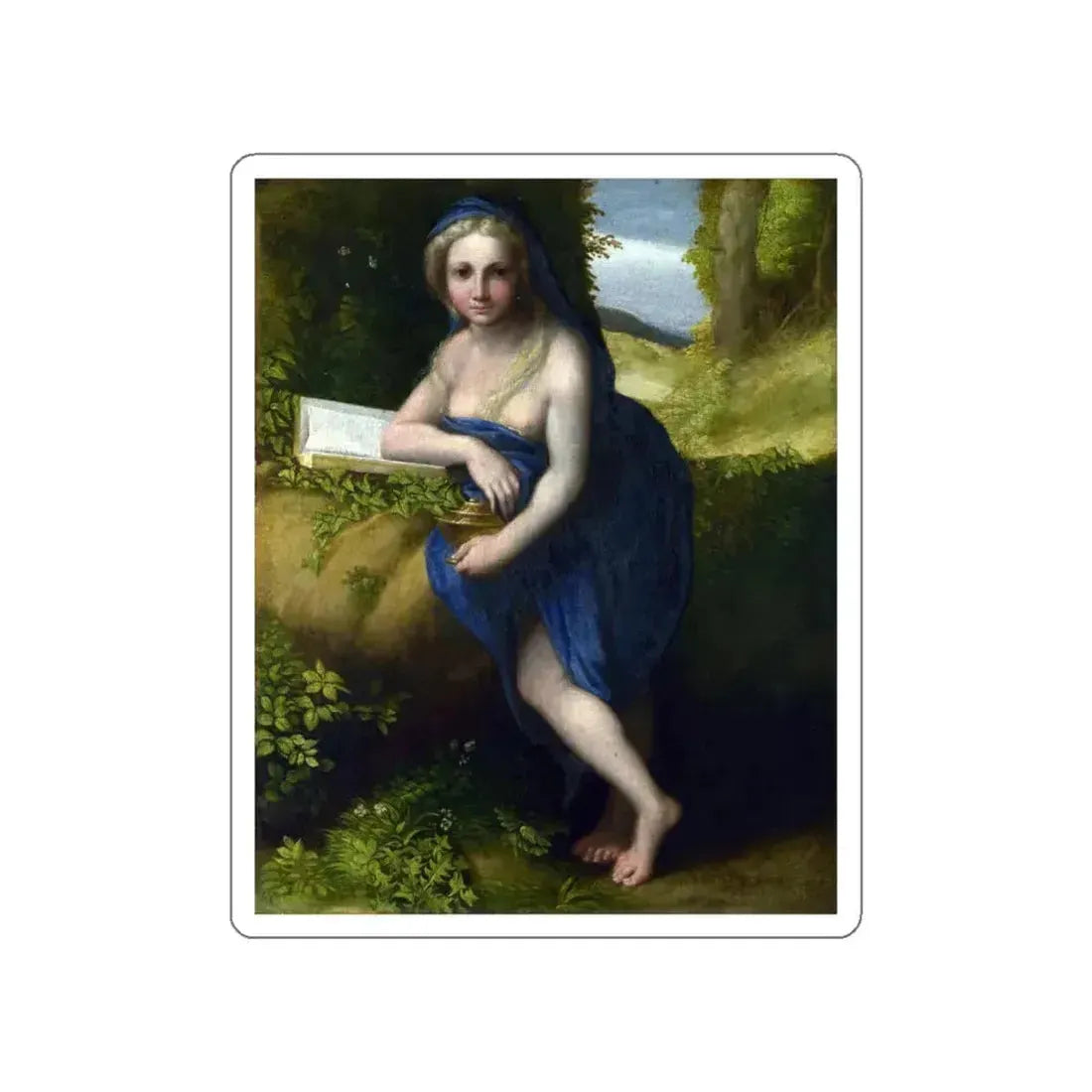 CORREGGIO - The Magdalen (Artwork) STICKER Vinyl Die-Cut Decal White Die-Cut 5 Inch - The Sticker Space