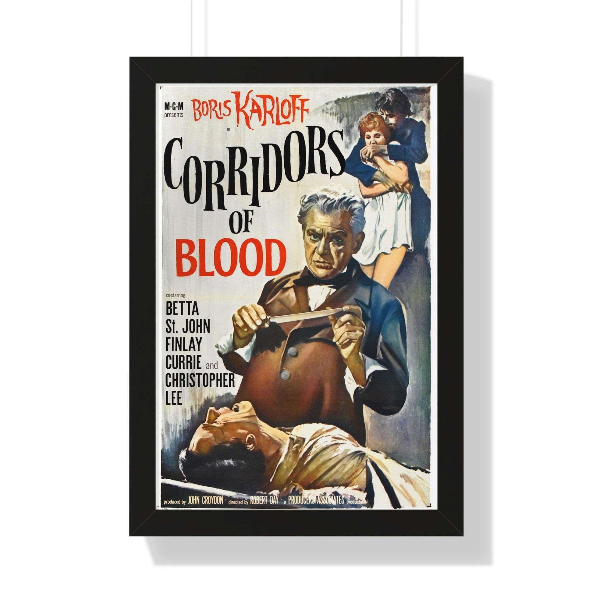 CORRIDORS OF BLOOD 1958 - Framed Movie Poster-16″ x 24″-The Sticker Space