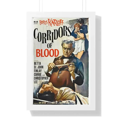 CORRIDORS OF BLOOD 1958 - Framed Movie Poster 16″ x 24″ White - The Sticker Space