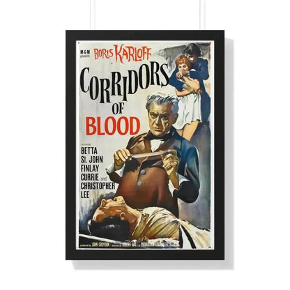 CORRIDORS OF BLOOD 1958 - Framed Movie Poster 20" x 30" Black - The Sticker Space