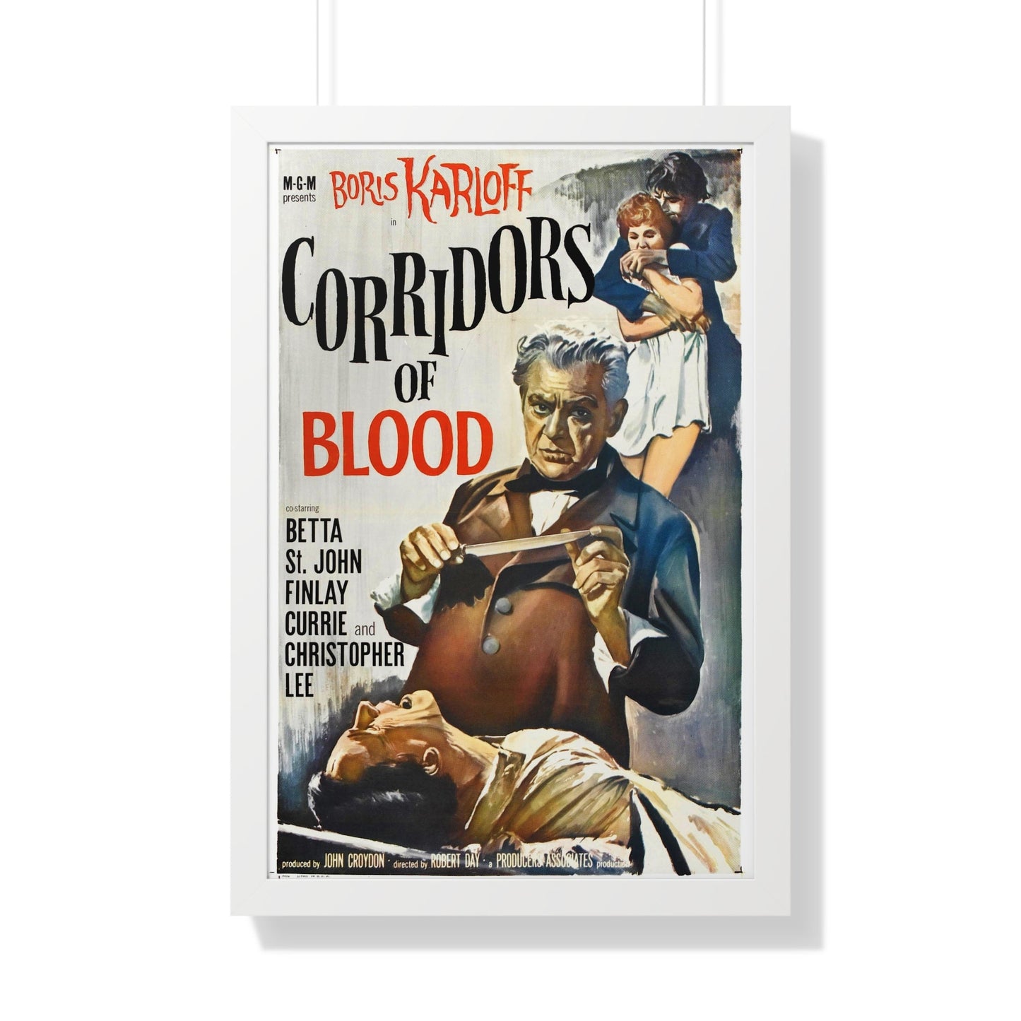 CORRIDORS OF BLOOD 1958 - Framed Movie Poster-20" x 30"-The Sticker Space