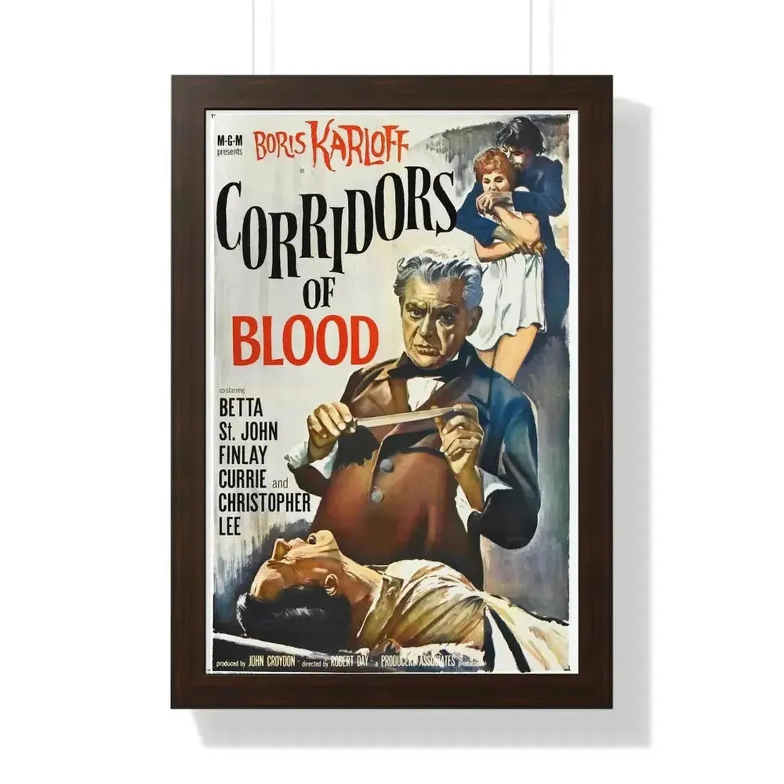 CORRIDORS OF BLOOD 1958 - Framed Movie Poster - The Sticker Space
