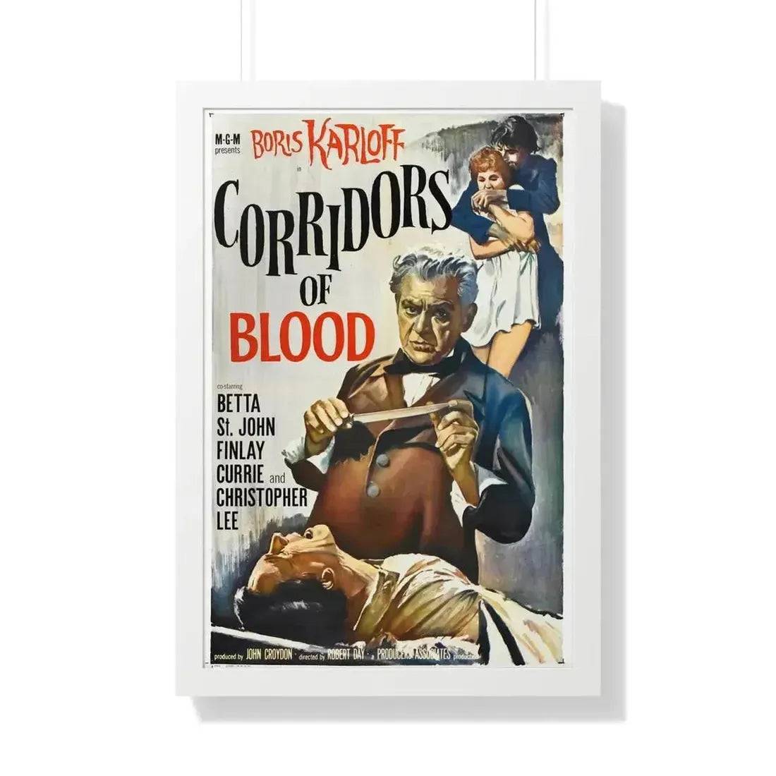 CORRIDORS OF BLOOD 1958 - Framed Movie Poster - The Sticker Space