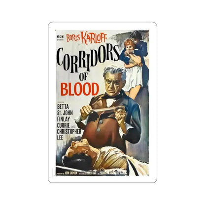 CORRIDORS OF BLOOD 1958 Movie Poster - STICKER Vinyl Kiss-Cut Decal 4 Inch White - The Sticker Space