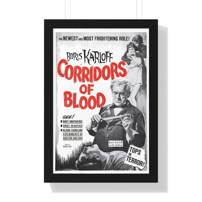 CORRIDORS OF BLOOD (2) 1958 - Framed Movie Poster 16″ x 24″ Black - The Sticker Space
