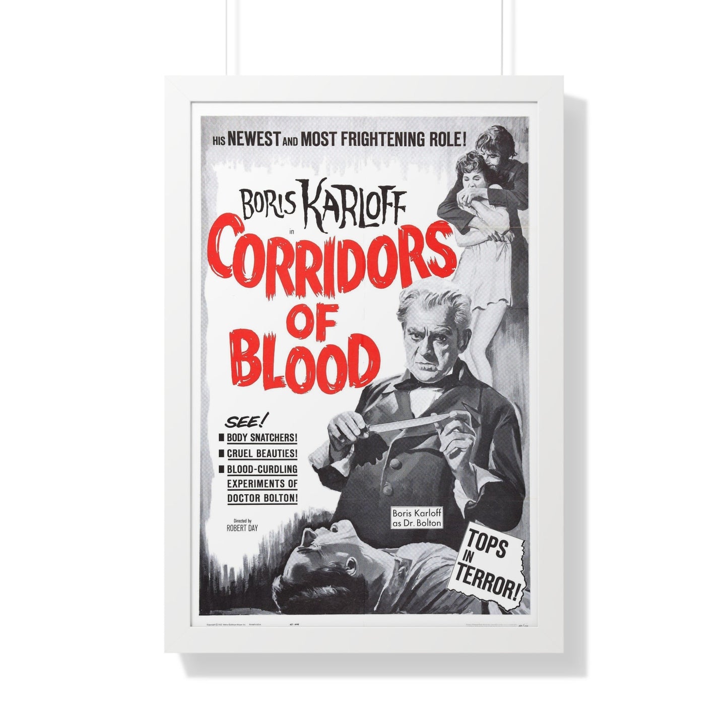 CORRIDORS OF BLOOD (2) 1958 - Framed Movie Poster-20" x 30"-The Sticker Space