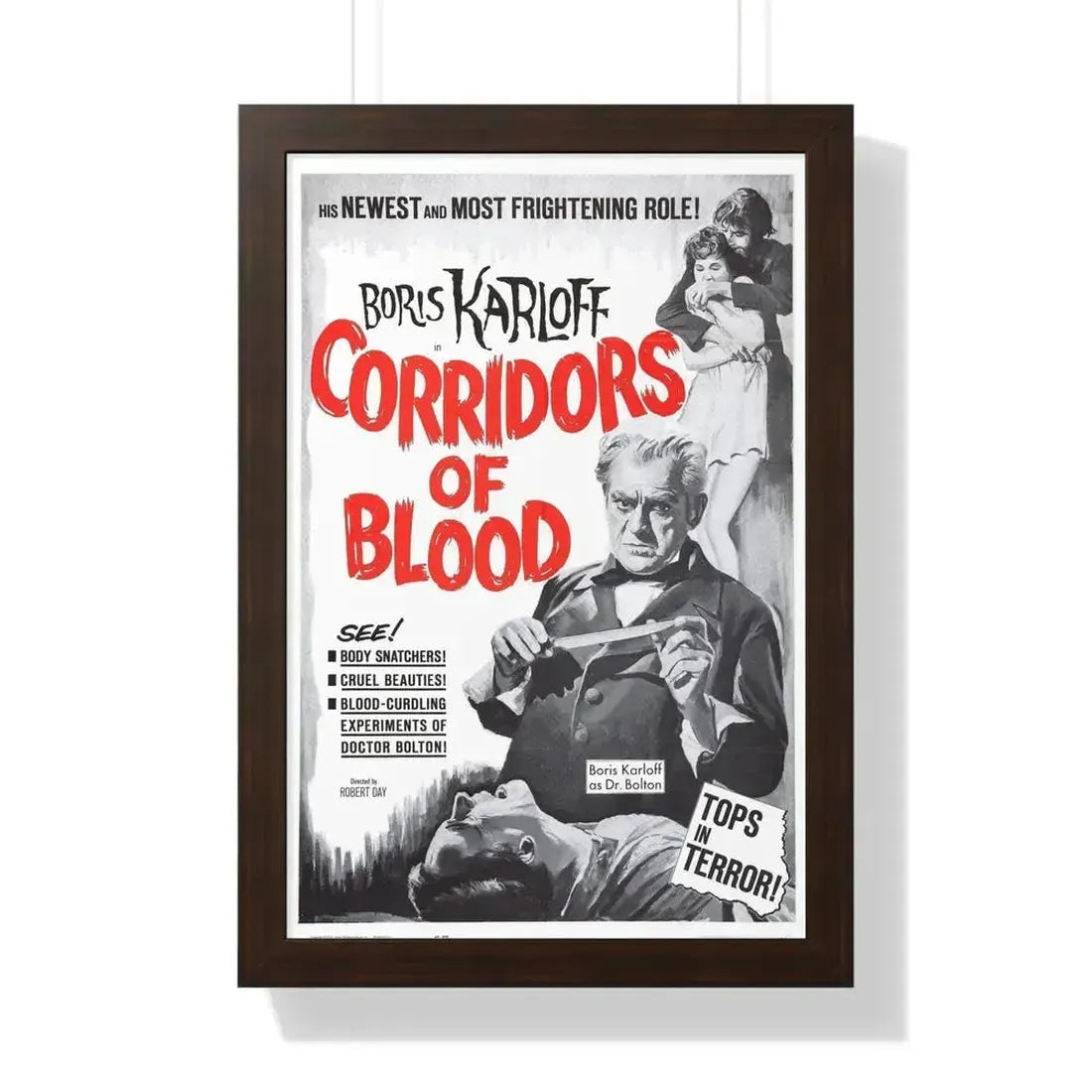 CORRIDORS OF BLOOD (2) 1958 - Framed Movie Poster - The Sticker Space