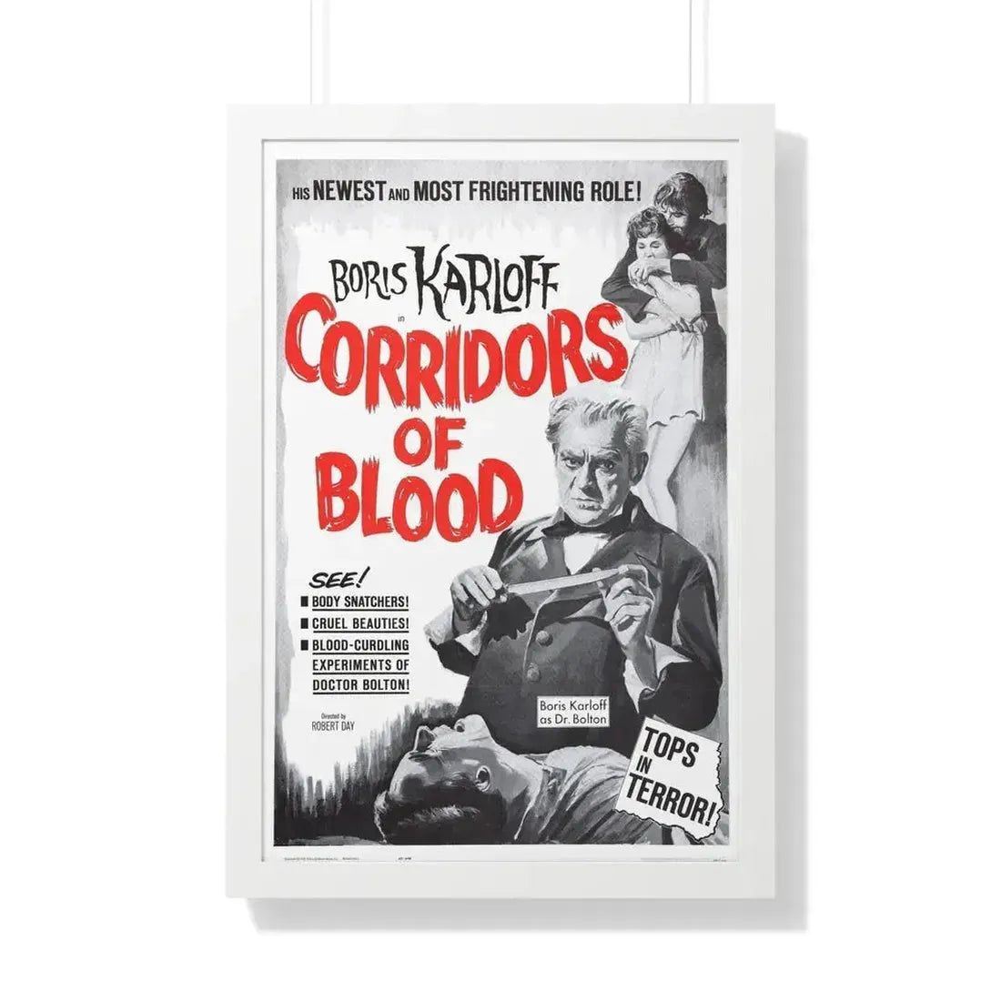 CORRIDORS OF BLOOD (2) 1958 - Framed Movie Poster - The Sticker Space