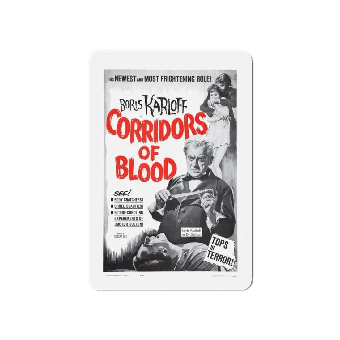 CORRIDORS OF BLOOD (2) 1958 Movie Poster - Refrigerator Magnet 6 Inch - The Sticker Space