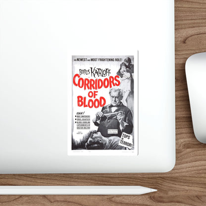 CORRIDORS OF BLOOD (2) 1958 Movie Poster STICKER Vinyl Die-Cut Decal-The Sticker Space