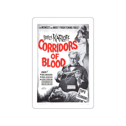 CORRIDORS OF BLOOD (2) 1958 Movie Poster STICKER Vinyl Die-Cut Decal-5 Inch-The Sticker Space