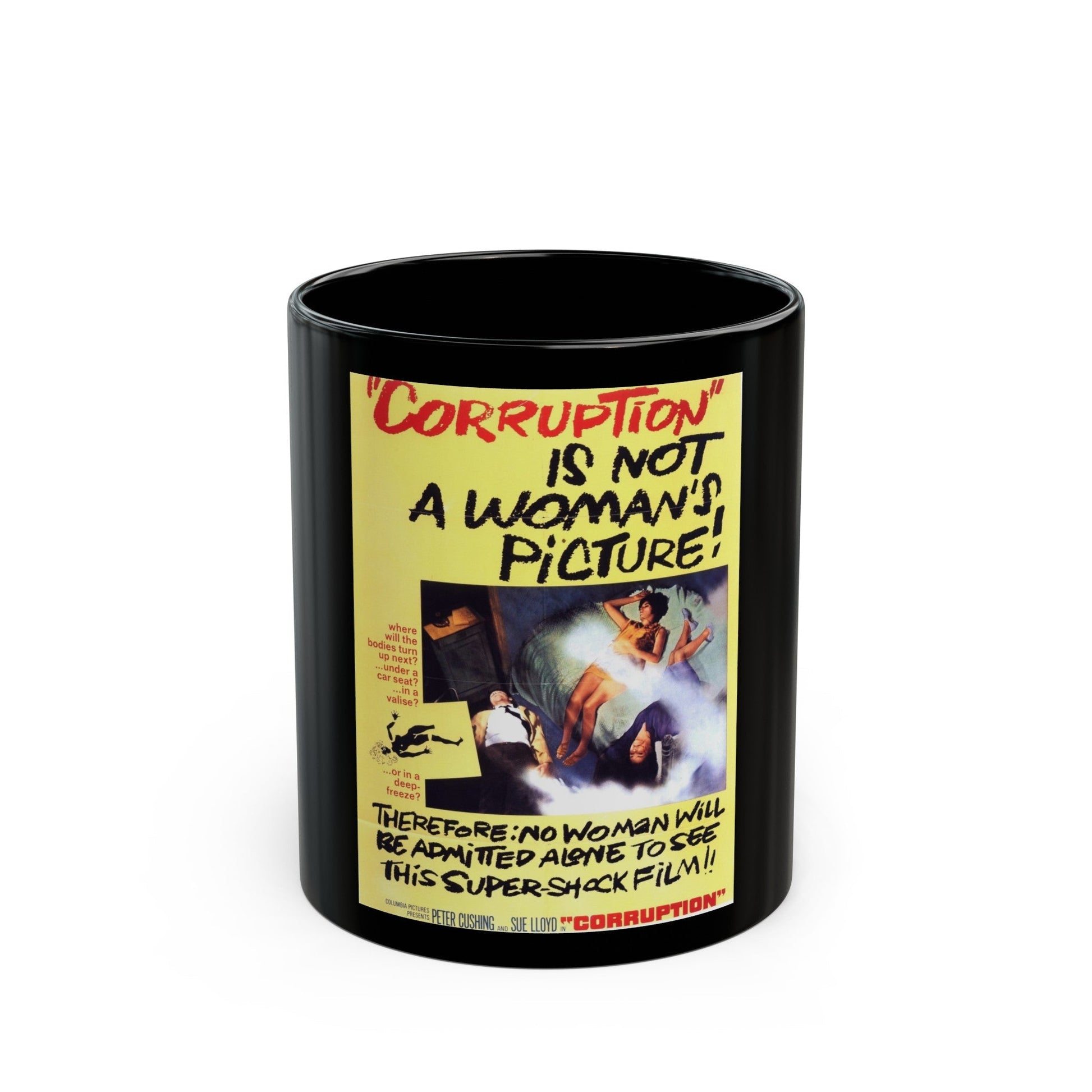 CORRUPTION 1968 Movie Poster - Black Coffee Mug-11oz-The Sticker Space