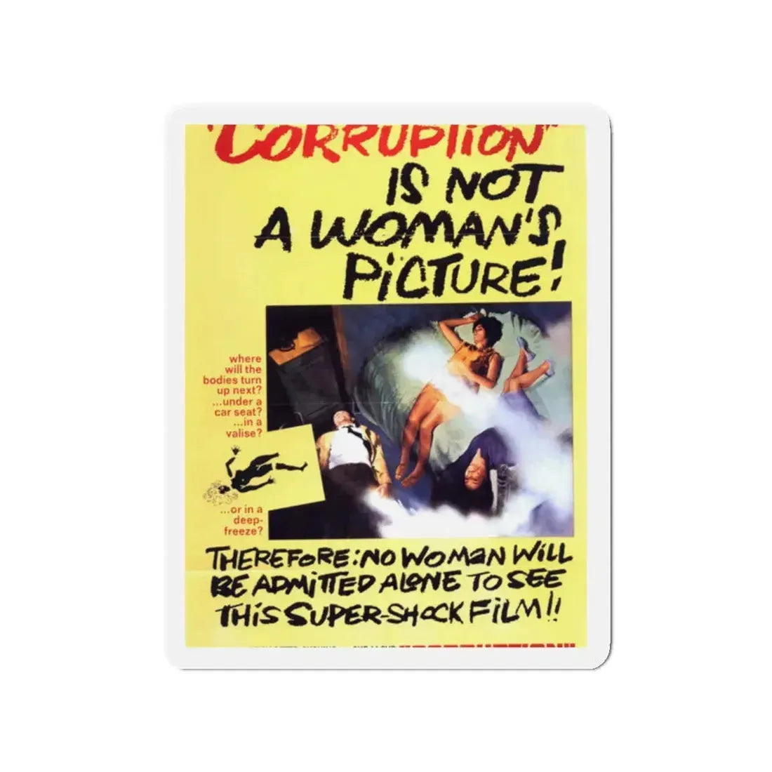 CORRUPTION 1968 Movie Poster - Refrigerator Magnet 2 Inch - The Sticker Space