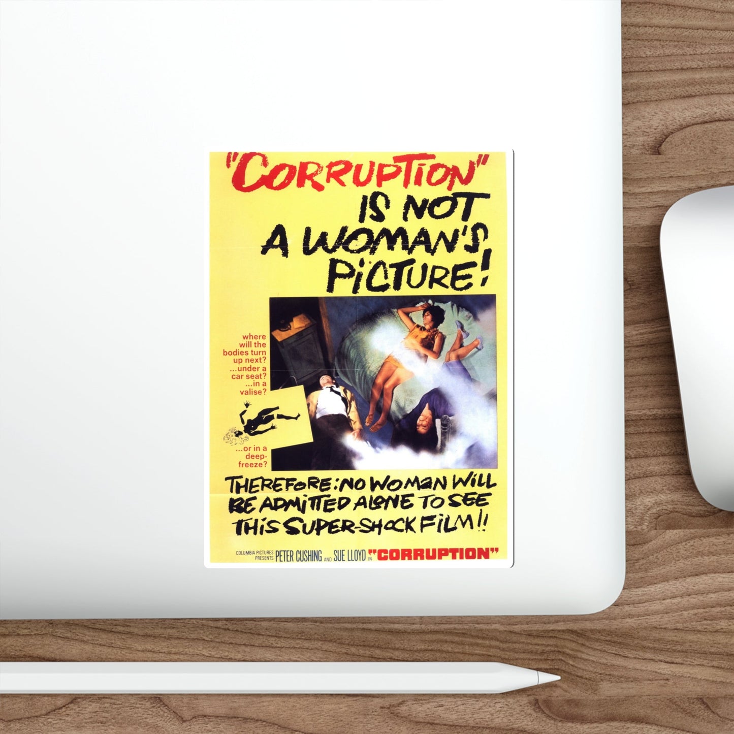 CORRUPTION 1968 Movie Poster STICKER Vinyl Die-Cut Decal-The Sticker Space