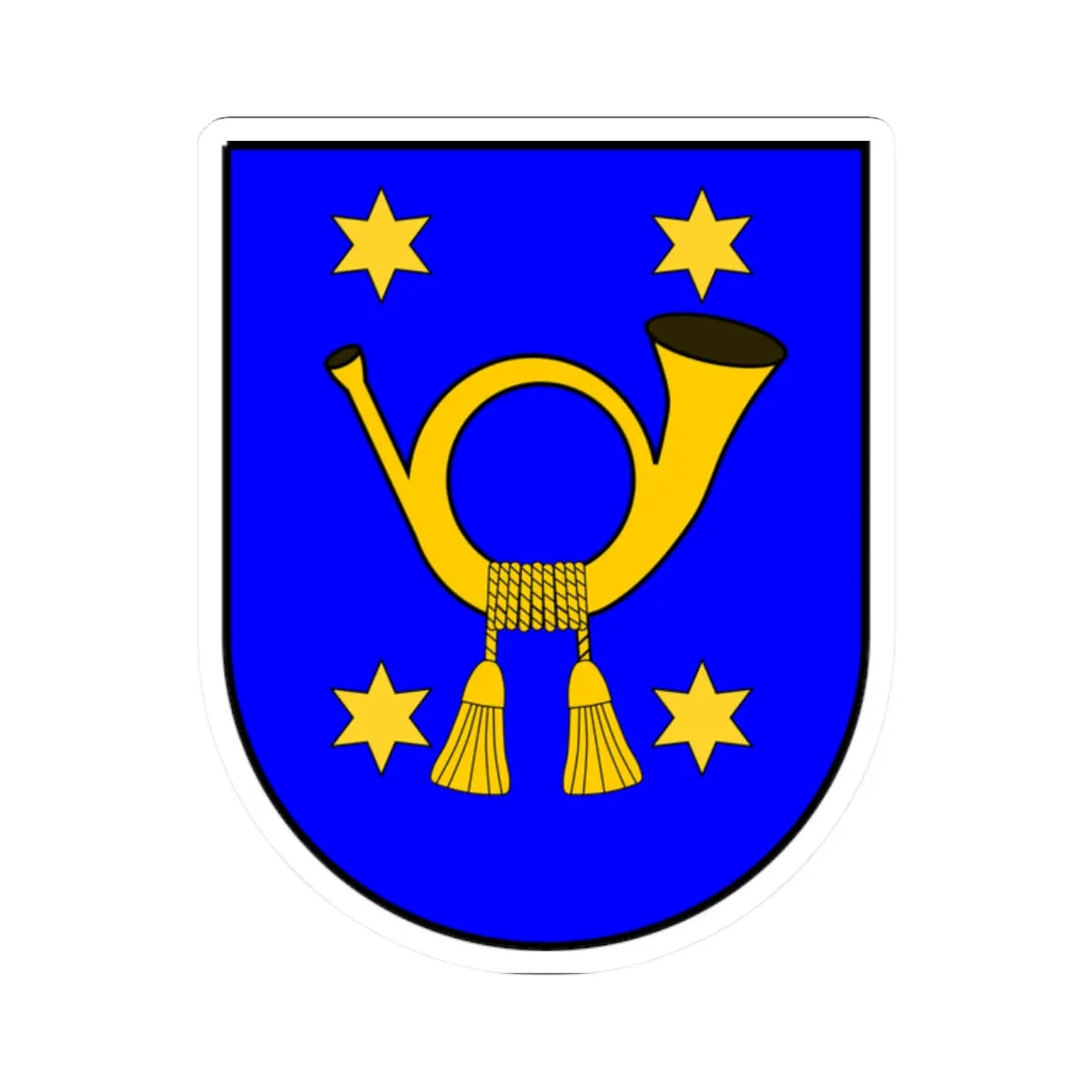 Cortaccia sulla Strada del Vino-Stemma (Italy) (Coat of Arms) STICKER Vinyl Kiss-Cut Decal 2 Inch White - The Sticker Space