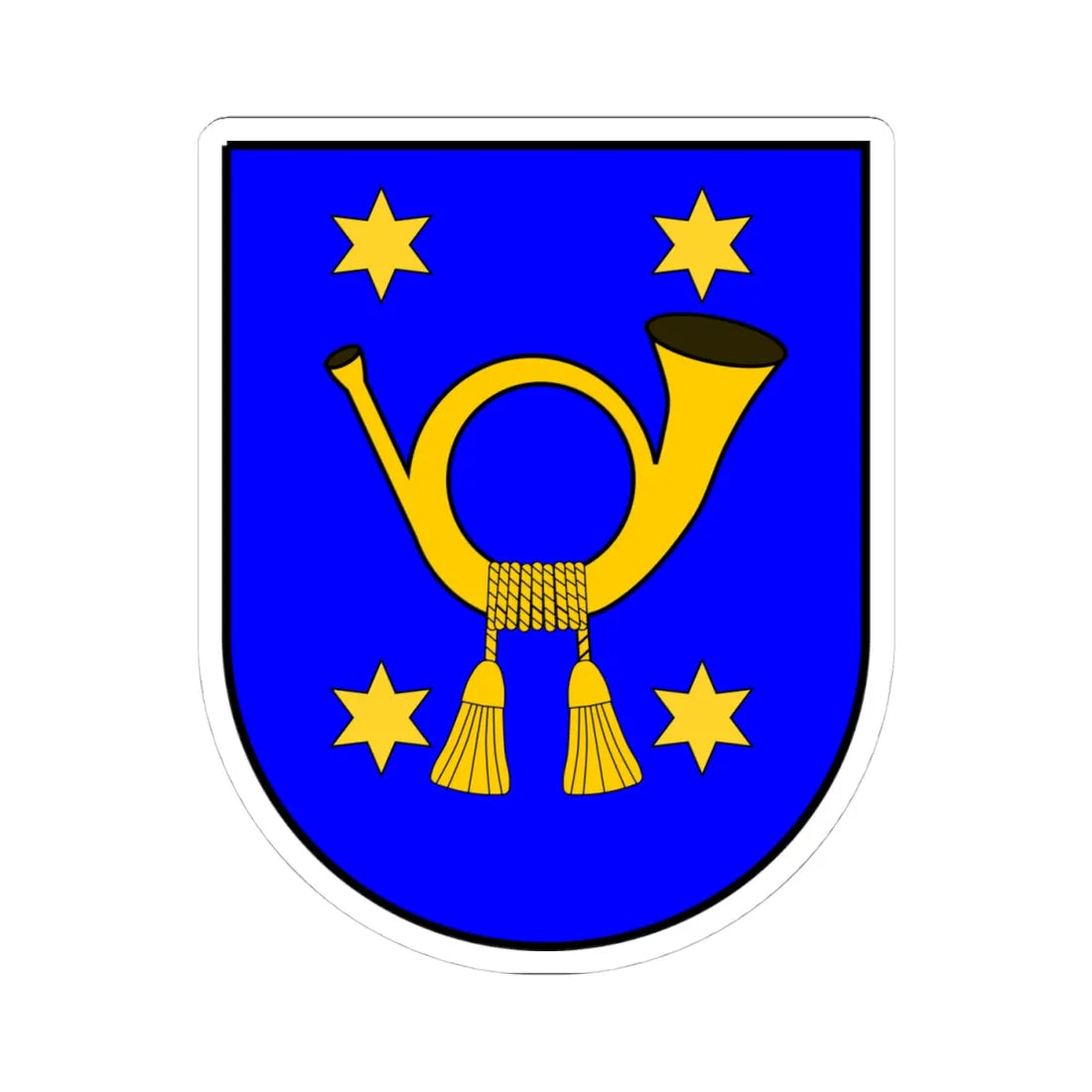 Cortaccia sulla Strada del Vino-Stemma (Italy) (Coat of Arms) STICKER Vinyl Kiss-Cut Decal 4 Inch White - The Sticker Space