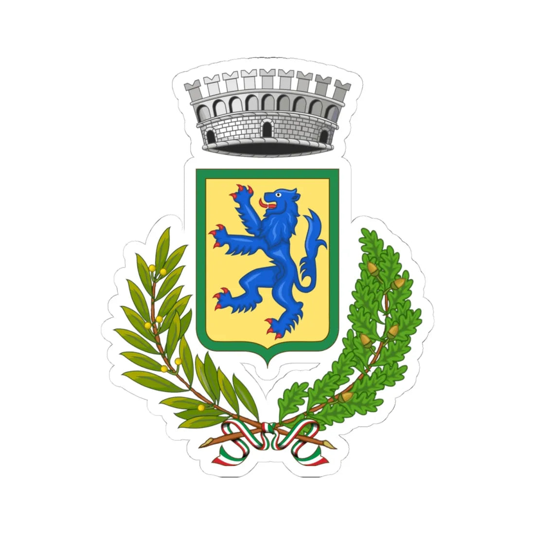 Cortandone-Stemma (Italy) (Coat of Arms) STICKER Vinyl Kiss-Cut Decal 4 Inch White - The Sticker Space