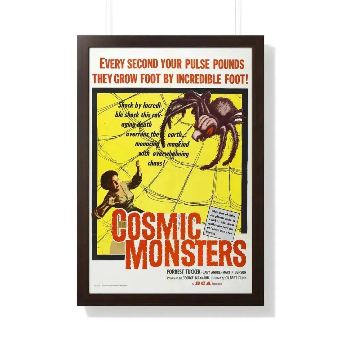 COSMIC MONSTERS 1958 - Framed Movie Poster 20" x 30" Walnut - The Sticker Space