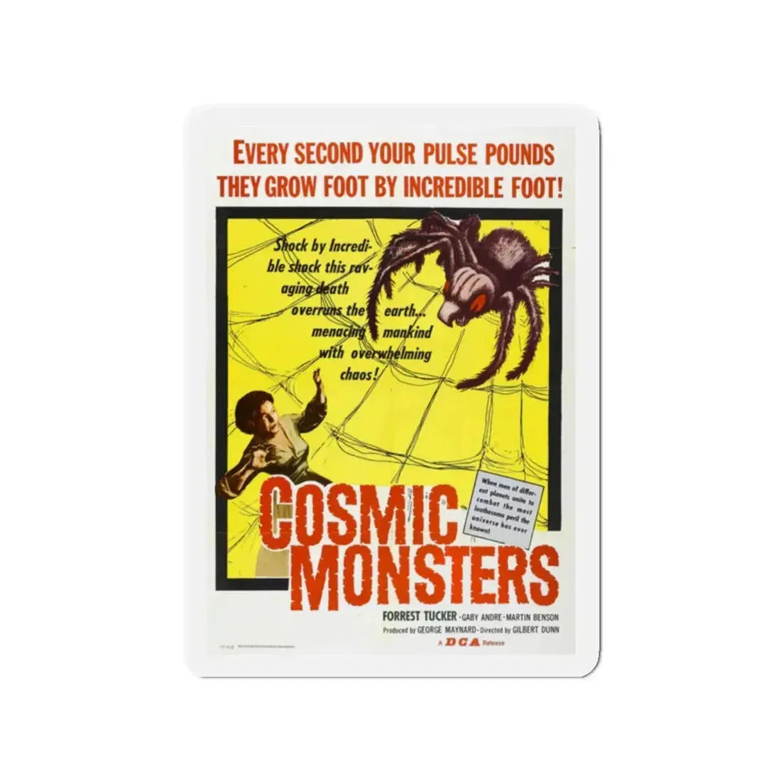 COSMIC MONSTERS 1958 Movie Poster - Refrigerator Magnet 2 Inch - The Sticker Space