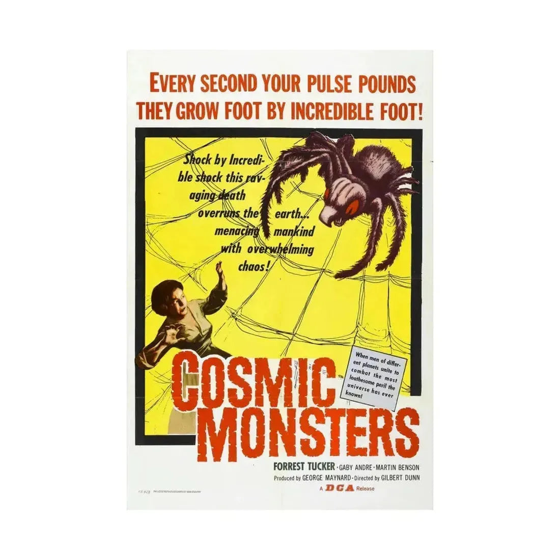 COSMIC MONSTERS 1958 - Paper Movie Poster - The Sticker Space