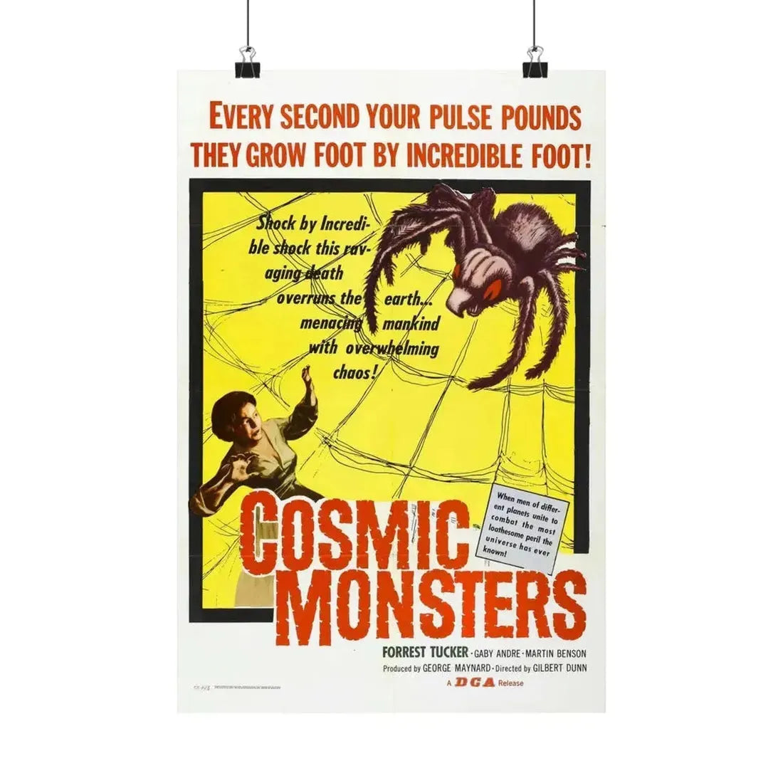 COSMIC MONSTERS 1958 - Paper Movie Poster - The Sticker Space