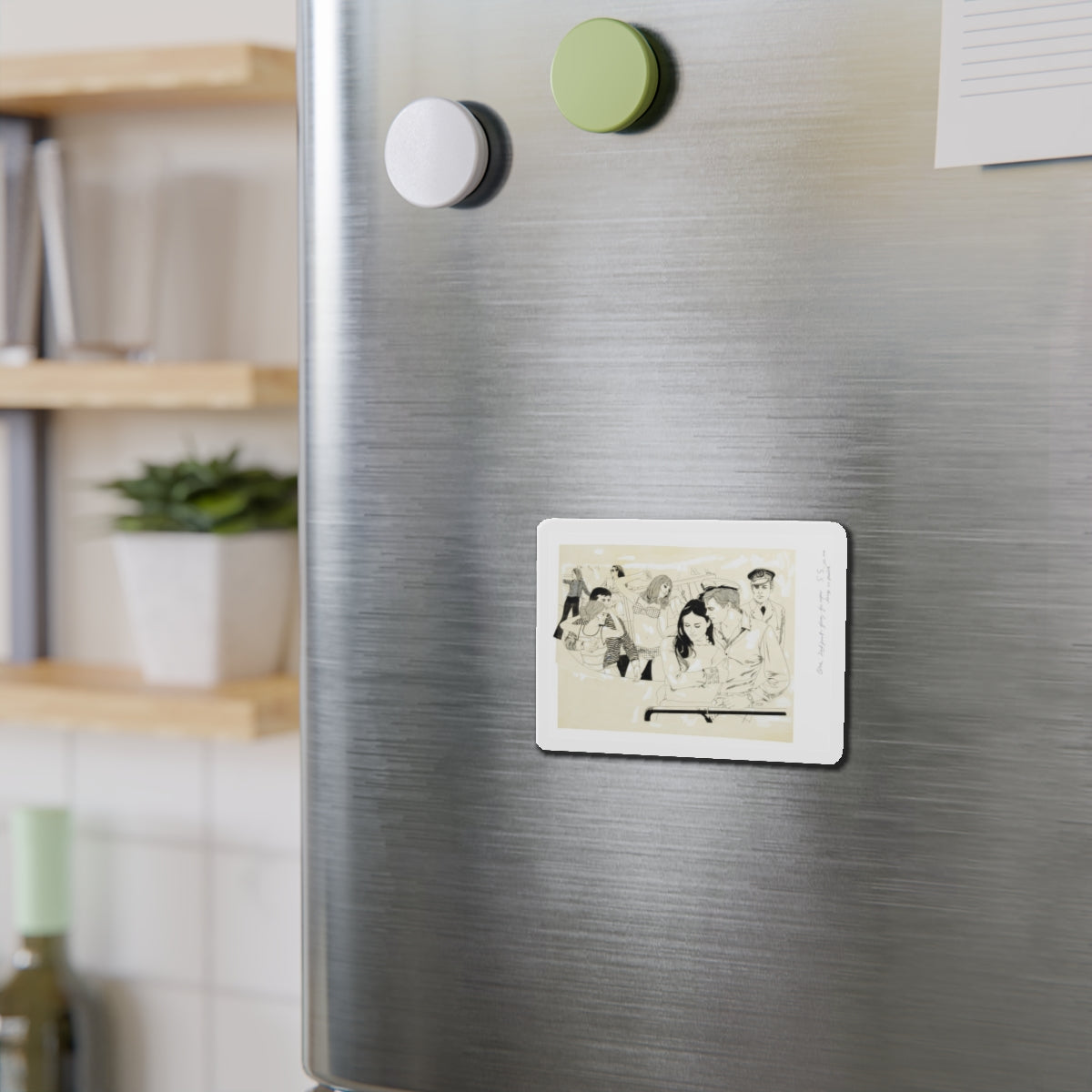 Cosmopolitan Illustration (1) (Magazine Illustration) Refrigerator Magnet-The Sticker Space