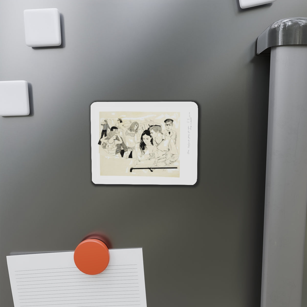 Cosmopolitan Illustration (1) (Magazine Illustration) Refrigerator Magnet-The Sticker Space