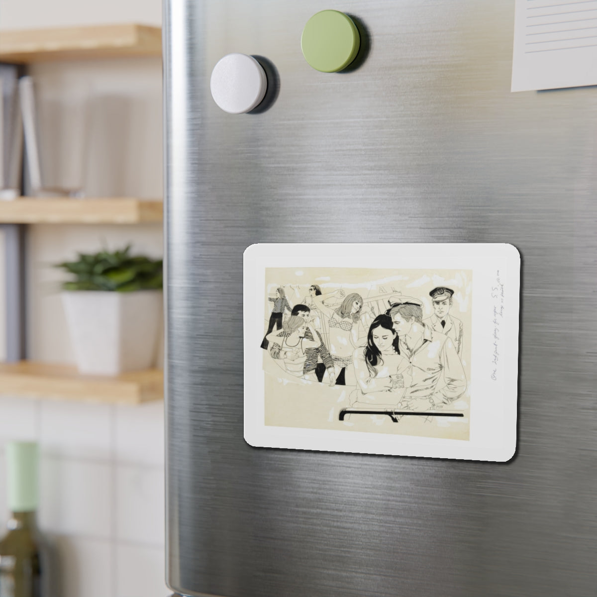 Cosmopolitan Illustration (1) (Magazine Illustration) Refrigerator Magnet-The Sticker Space