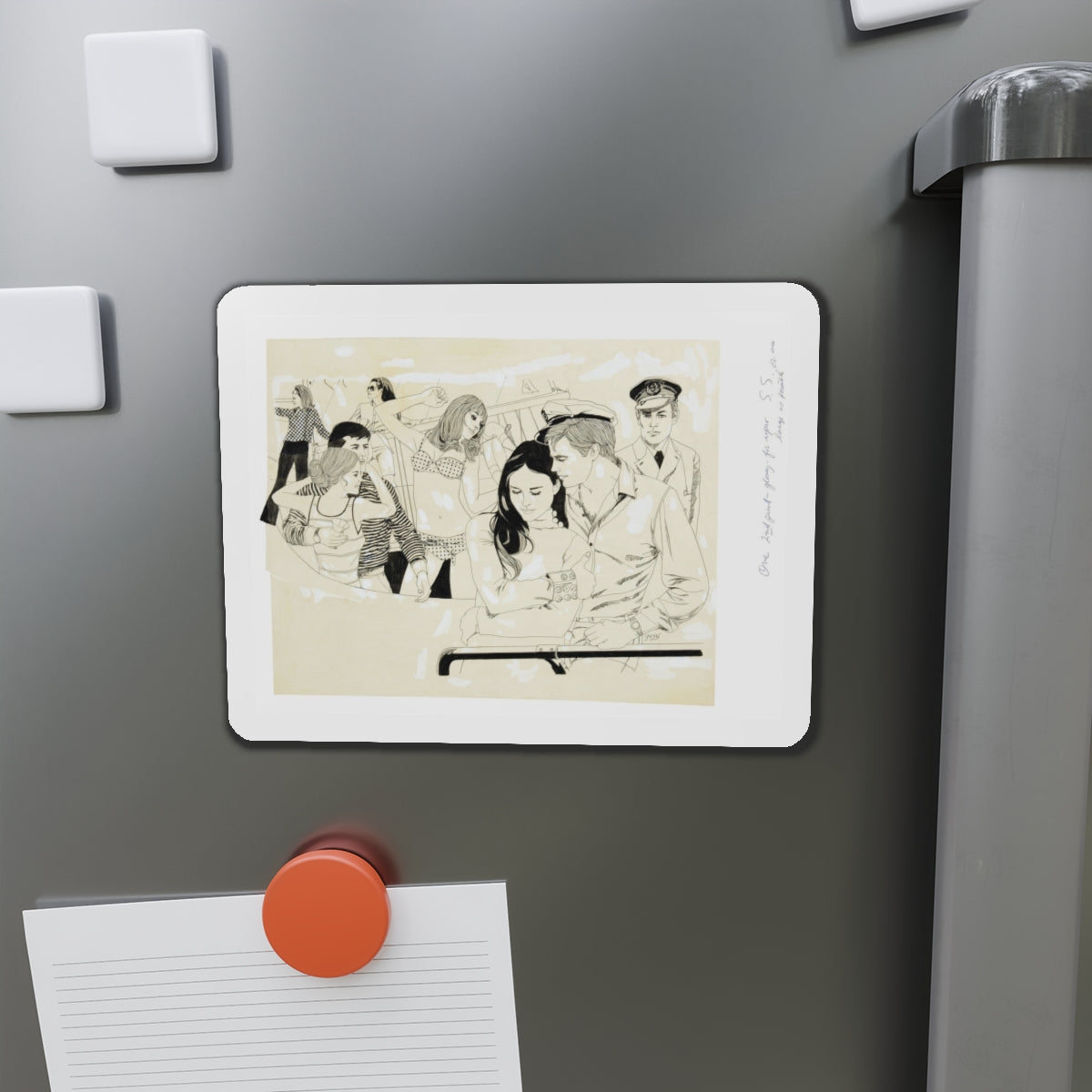 Cosmopolitan Illustration (1) (Magazine Illustration) Refrigerator Magnet-The Sticker Space