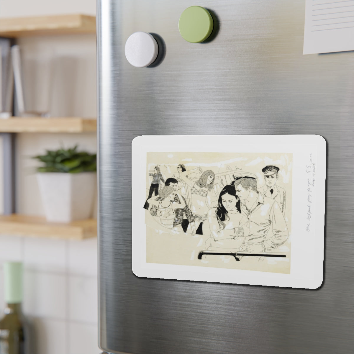 Cosmopolitan Illustration (1) (Magazine Illustration) Refrigerator Magnet-The Sticker Space