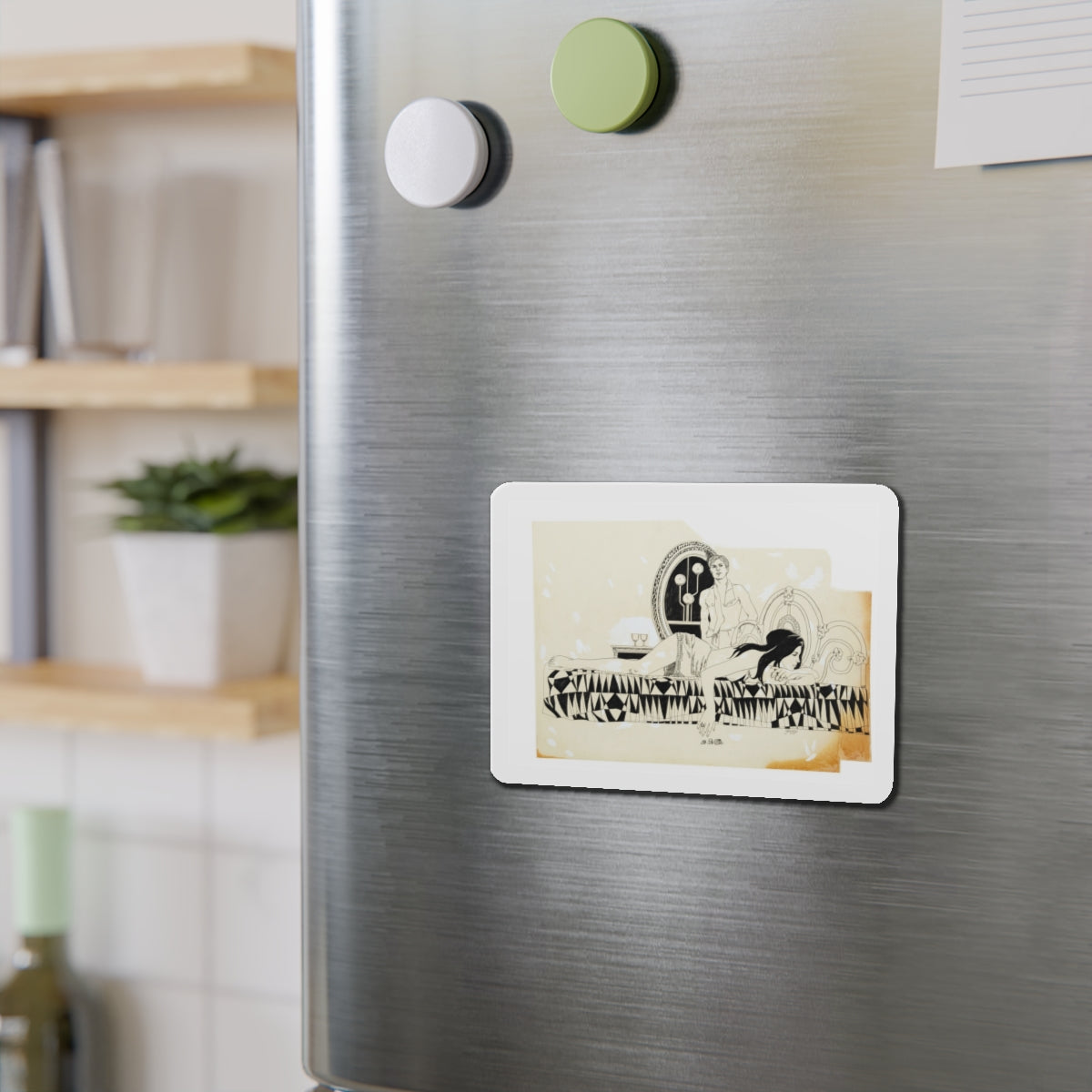 Cosmopolitan Illustration (2) (Magazine Illustration) Refrigerator Magnet-The Sticker Space