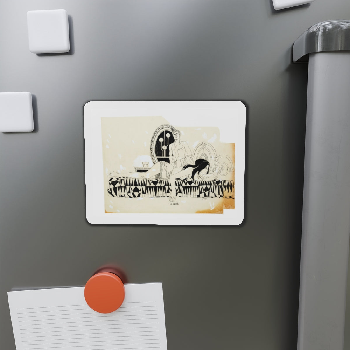 Cosmopolitan Illustration (2) (Magazine Illustration) Refrigerator Magnet-The Sticker Space