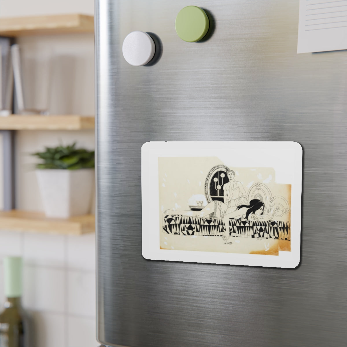 Cosmopolitan Illustration (2) (Magazine Illustration) Refrigerator Magnet-The Sticker Space