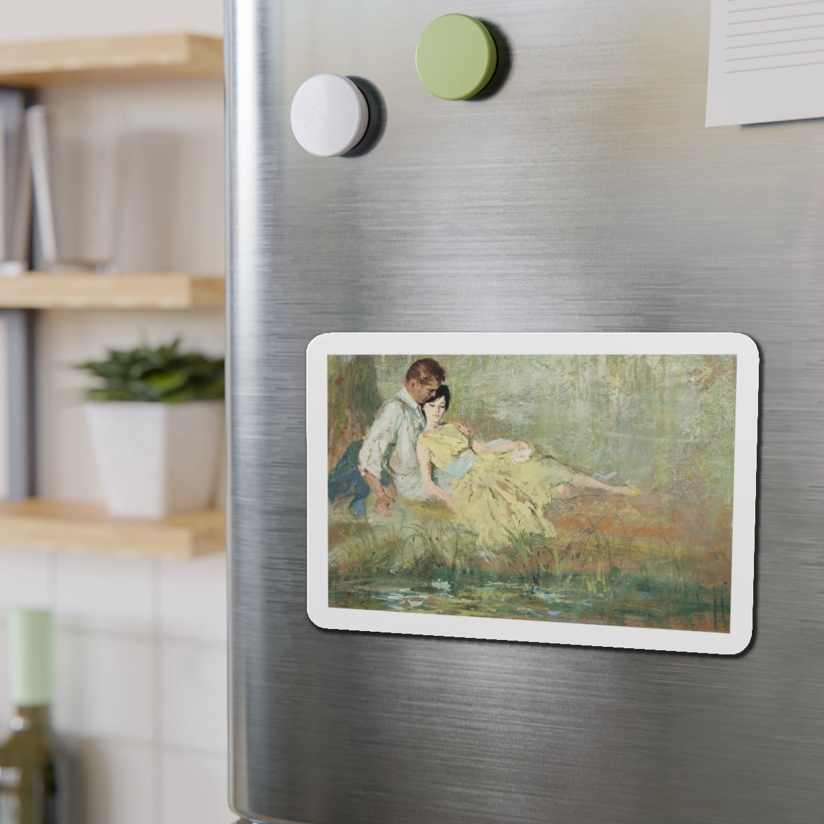 Cosmopolitan magazine illustration (Magazine Illustration) Refrigerator Magnet-The Sticker Space