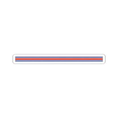Costa Rica flag bar (Costa Rica) STICKER Vinyl Kiss-Cut Decal 3 Inch White - The Sticker Space