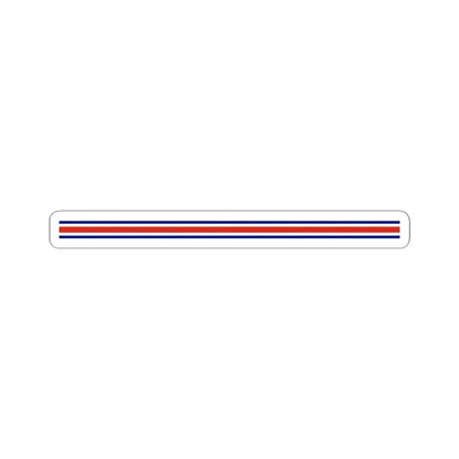 Costa Rica flag bar (Costa Rica) STICKER Vinyl Kiss-Cut Decal 4 Inch White - The Sticker Space
