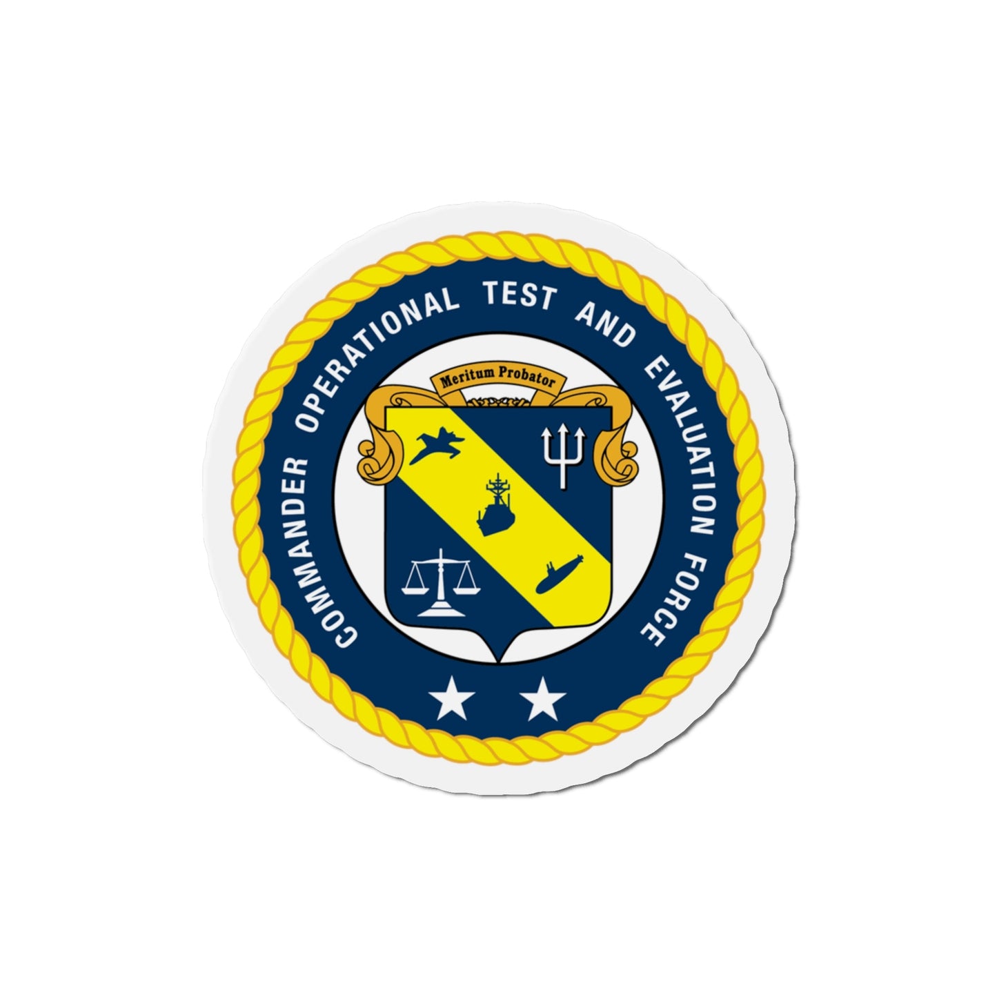 COTEF 2 Star Commander Operational Test and Evaluation Force (U.S. Navy) Die-Cut Magnet-5" x 5"-The Sticker Space