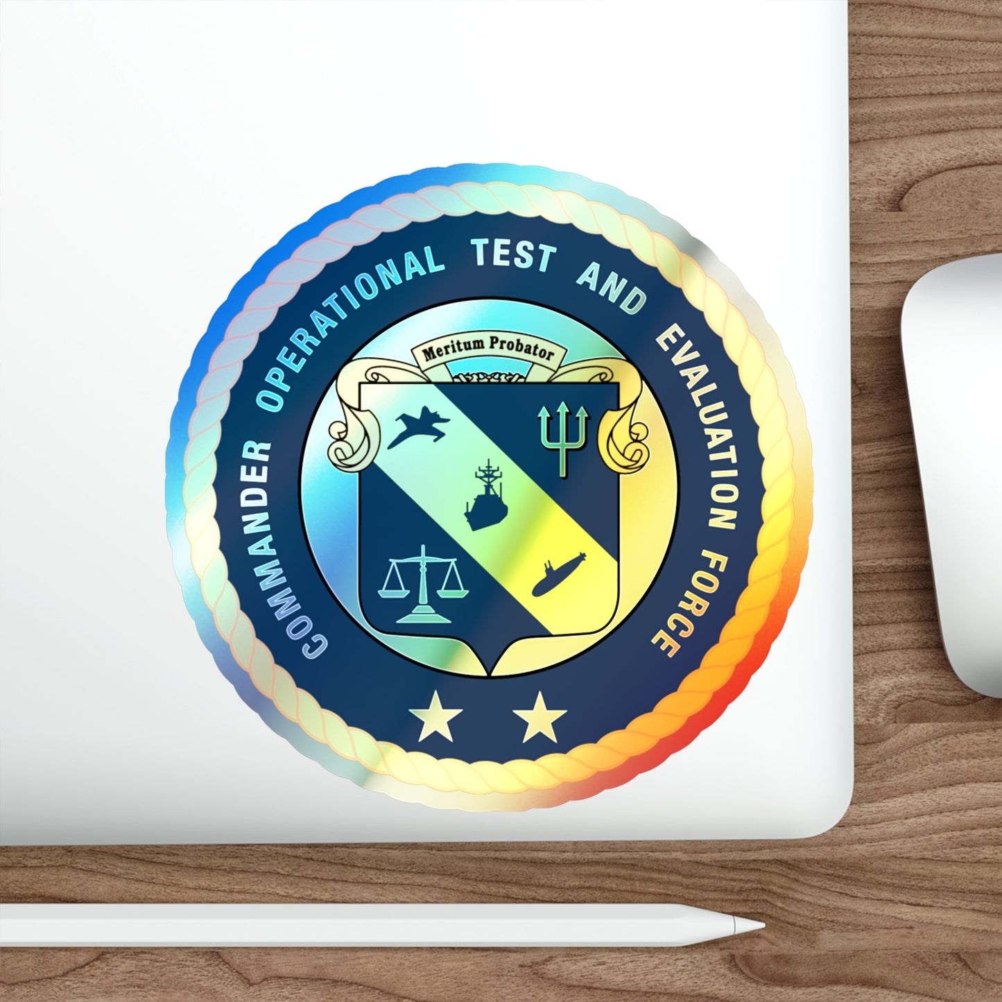COTEF 2 Star Commander Operational Test and Evaluation Force (U.S. Navy) Holographic STICKER Die-Cut Vinyl Decal-The Sticker Space