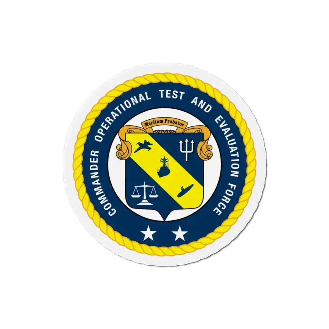 COTEF 2 Star Commander Operational Test and Evaluation Force (U.S. Navy) Refrigerator Magnet 3 Inch - The Sticker Space