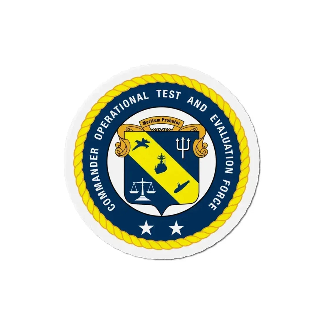 COTEF 2 Star Commander Operational Test and Evaluation Force (U.S. Navy) Refrigerator Magnet 4 Inch - The Sticker Space