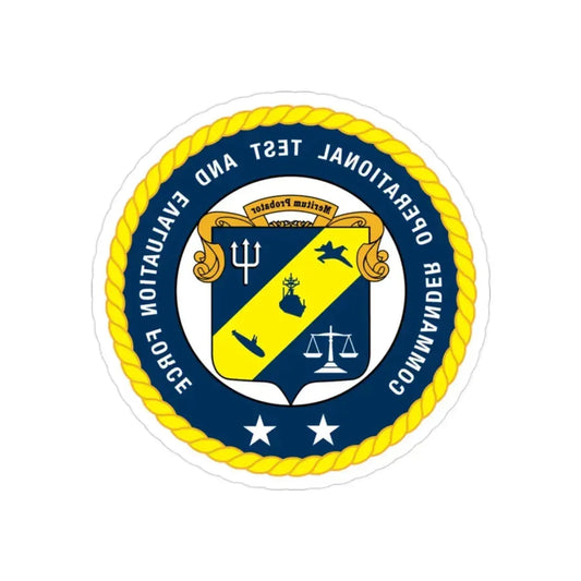 COTEF 2 Star Commander Operational Test and Evaluation Force (U.S. Navy) REVERSE PRINT Transparent Die-Cut STICKER 2 Inch Die-Cut Transparent - The Sticker Space