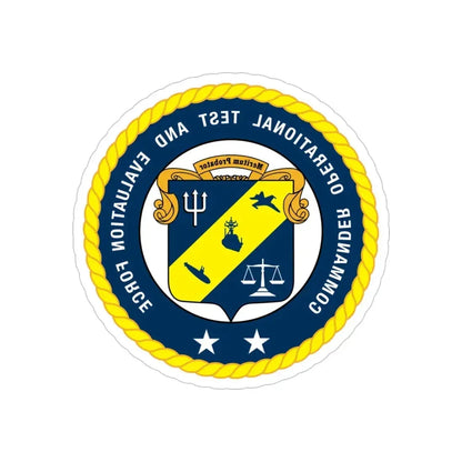 COTEF 2 Star Commander Operational Test and Evaluation Force (U.S. Navy) REVERSE PRINT Transparent Die-Cut STICKER 6 Inch Die-Cut Transparent - The Sticker Space