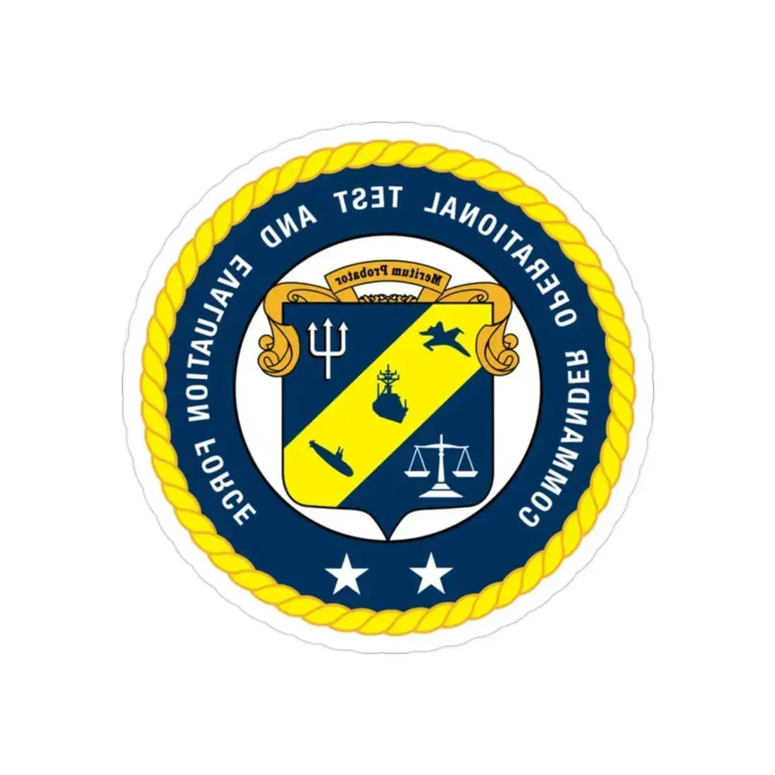 COTEF 2 Star Commander Operational Test and Evaluation Force (U.S. Navy) REVERSE PRINT Transparent Die-Cut STICKER - The Sticker Space